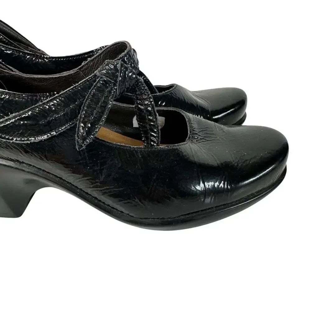 Naot Classic Pleasure Mary Jane Black Leather Comfort Work Shoes EU 38